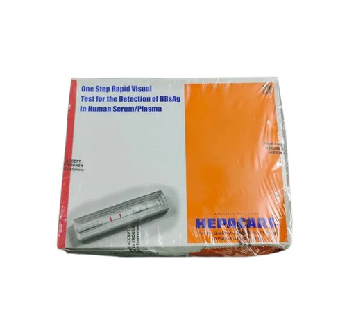 Hepacard Kit - Plastic, Portable One Step Rapid Visual Test for HBsAg Detection in Blood | Easy to Operate, Latest Technology, Disposable
