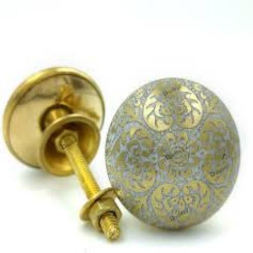 Metal Knob With Gold Polish