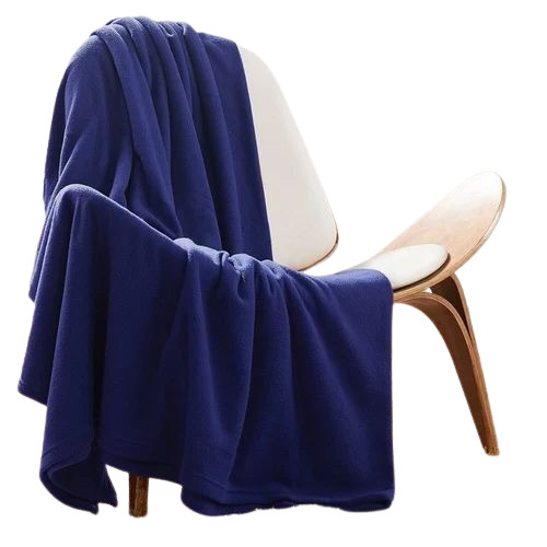 Plain Polar Blanket - 400 x 200 cm, Navy Blue Color, Very Good Quality, Handwash Care, Ideal for Home and Hotel Use