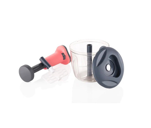 Plastic Vegetable Push Chopper - Plastic Material, 700-850 ml Capacity, Multicolor | Corrosion Resistant, Box Packaging for Easy Storage