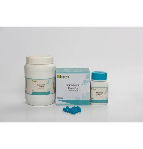 Rejoice Capsules - Herbal Stress Relief Formula, Non Prescription Dosage of 2 Capsules Before Sleep, Suitable for All Ages