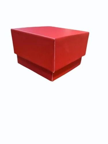 Jewelry Box - Cardboard Material, Square Shape, Printed Design, Red Color | Eco-Friendly, Folding, Multifunction, Recyclable