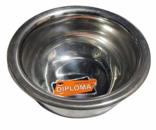 Stainless Steel Copper Base Handi - 10 Inch Round, 750ml Capacity | Long Lasting, Silver Finish, Durable Stainless Steel Design
