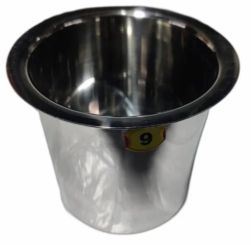 Stainless Steel Tea Glass - 90 ml Capacity, Round Shape | Metal Construction, Mirror Polish Finish, Silver Color for Kitchen Use