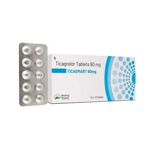Ticagrelor Tablets 90mg - 90mg Allopathic Finished Medicine | Hospital and Clinical Application, 24 Months Shelf Life, Store Below 30°C