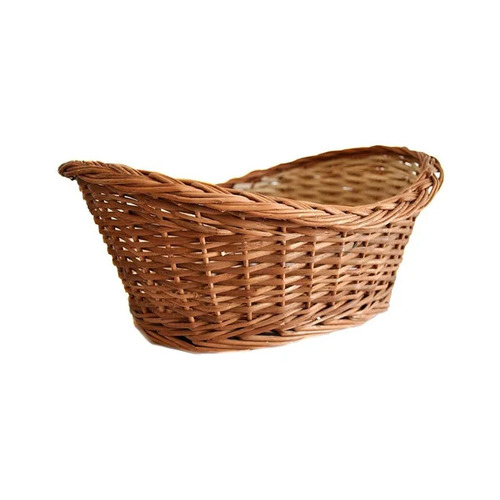 Wave Cane Gift Basket - Cane Material, 9 Inch Size, Brown Color | Durable, Eco-Friendly, Easy to Clean with Oval Shape
