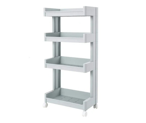 White Plastic Storage Utility Cart
