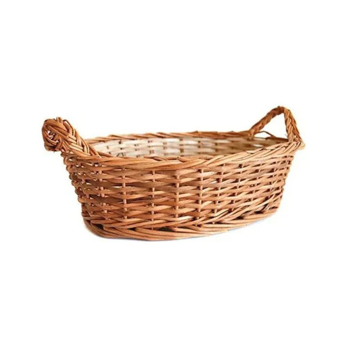 Wicker Serving Gift Basket - Wicker Material, Oval Shape, Brown Color | Durable, Corrosion Resistant, Eco-Friendly, Easy to Clean