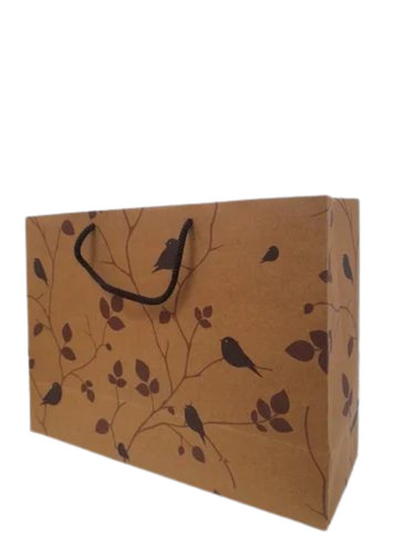 Biodegradable Brown Paper Shopping Bag - 8.5'' x 11.3'' x 4'' | Moisture Proof, Recyclable, Rope Handle, 50 Pcs