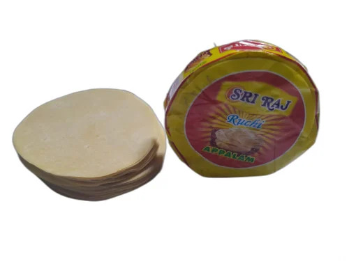 3 Inch Appalam Papad - Crispy & Crunchy Vegetarian Snack | Salty Flavor, Food Grade, Suitable for All Ages