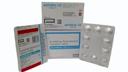 Aceclofenac 100 Mg Paracetamol 325 Mg Tizanidine 2 Mg Tablets
