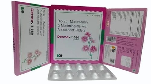 Biotin With Multivitamin Tablets - 10 Tablets per Box | General Medicine, Doctor Prescribed Dosage