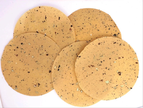 Black Pepper Moong Appalam Papad - Crispy & Crunchy Snack, Vegetarian Delight, Salty Flavor for All Ages