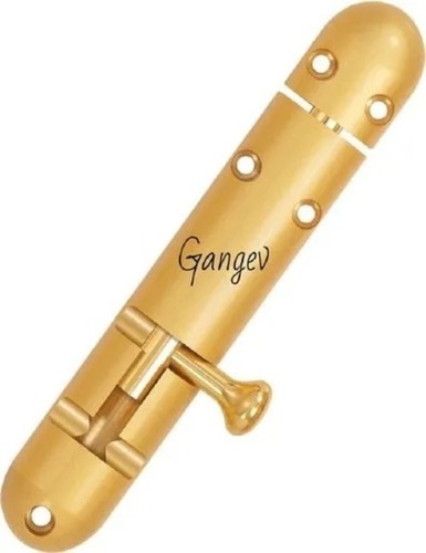Brass Tower Bolt - 6 Inch Length, Golden Color Coated Finish, Premium Quality Brass Material, 8mm Thickness