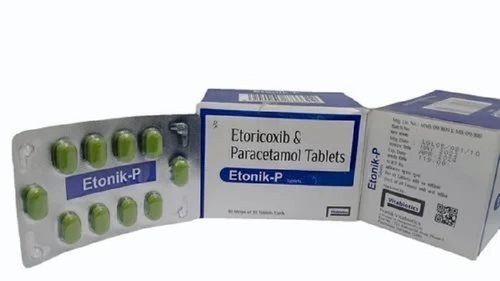 Etoricoxib - 60 Mg + Paracetamol - 325 Mg | White Tablets in Blister Pack, Adult Dosage with Warm Water