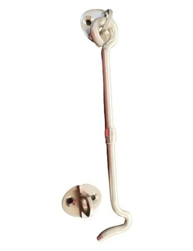 Fancy Brass Gate Hook - Premium Quality | 5 Inch Golden Color Coated Finish, Chrome Plated Polished Surface