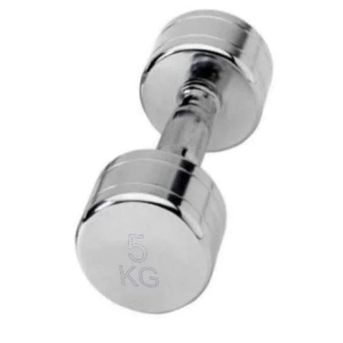 FITRXX Gym Steel Chrome Dumbbell - 2 kg to 50 kg, Set of 2 Round Weights for Muscle Gain and Toning, Premium Anti-Slip Texture with Durable Handles
