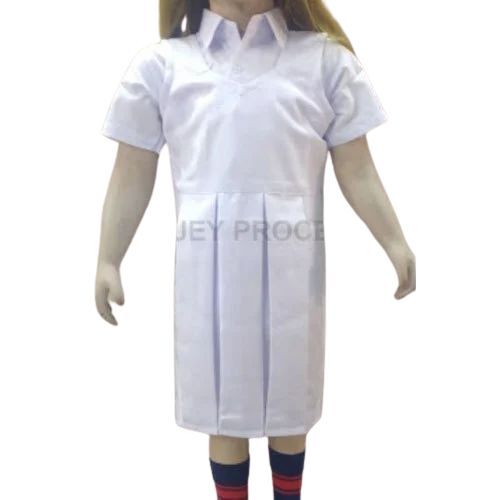 Girls White School Uniform - Cotton Material, Lightweight Design, Polished Finish, Lace-Up Closure, Slip-Resistant Sole | Padded Insole, Breathable, Non Toxic, Anti UV, Water Proof, Cool Dry