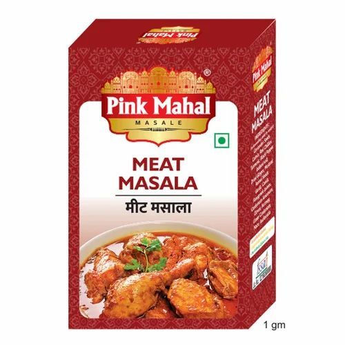 Meat Masala Packaging Box - Unbleached Kraft Paperboard, 100 Gram Capacity, Matte Finish, >10 Kg Weight Holding, Rectangular Straight Tuck End Design