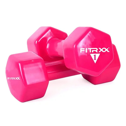 Neoprene Coated Dumbbell - Neoprene & PVC, 1kg to 5kg Fixed Weight | Gain Strength, Arm Exercise, Muscle Gain, Gym Equipment