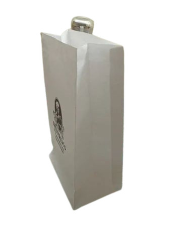Paper Food Bag - 3 Kg Capacity, White Color, Printed Design | Biodegradable, Moisture Proof, Recyclable