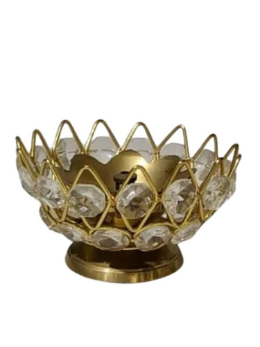 Premium Quality Brass Pooja Diya - Brass Material, Polished Finishing, Golden Color | Durable, Easy to Clean, Long Lasting Design for Worship
