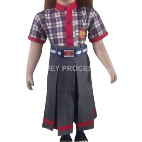 School Girls Uniform - Cotton with Printed Pattern | Polished Finish, Slip-Resistant Sole, Lightweight Design, Lace-Up Closure, Padded Insole, Breathable Design, Anti-UV, Cool Dry, Non-Toxic, Waterproof