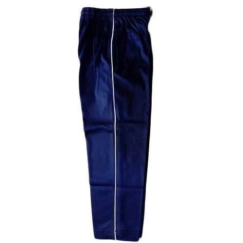 School Track Pant - Polyester, Size M-XXXL, Dark Blue | Stretchable Material, Elastic Waistband, Breathable Design, Easy to Wash, Quick Drying, Stylish Stripes, Lightweight Build, Fade-Resistant, Secure Stitching