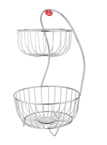 Stainless Steel 2 Tier Fruit And Vegetable Basket