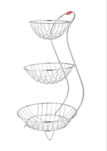 Stainless Steel 3 Tier Fruit And Vegetable Basket