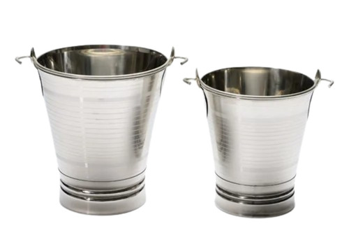 Stainless Steel Bucket - 18 Ltr, Polished Silver Finish | Durable Stainless Steel, Ideal for Home Use, Stylish and Long-lasting