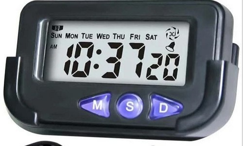 Car Dashboard Clock - Plastic, Rectangular, Digital | Lightweight Design, Low Maintenance, Quality Tested, Ideal for Gifting