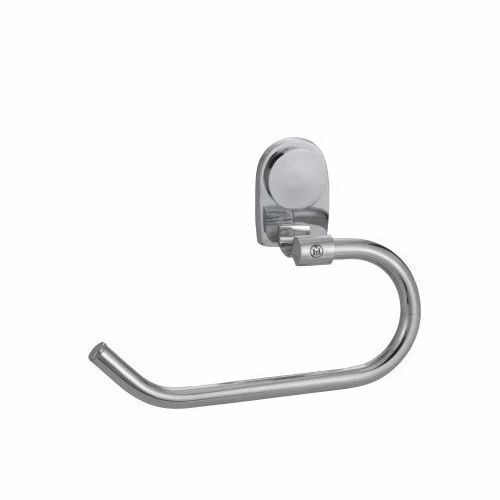Cp Towel Ring - New 5kg Capacity, Glossy Silver Finish | Durable Stainless Steel, Wall Mounted, Round Shape, Custom Size