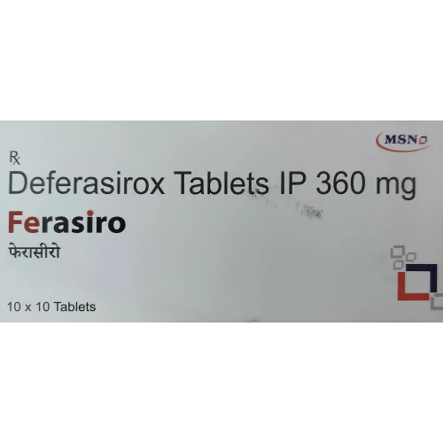 Deferasirox Tablets - 360mg, Prescription Medicine for Hospital and Clinical Use, 10x10 Tablets Pack