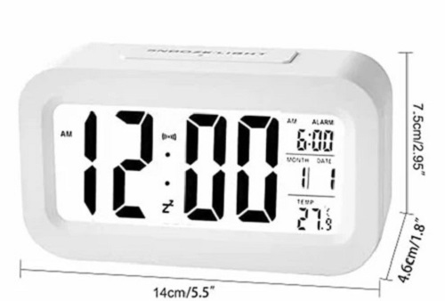 Digital Sensor Clock - Various Sizes, White Rectangular Design | Low Maintenance, Quality Tested, Timely Delivery, Ideal for Gifting