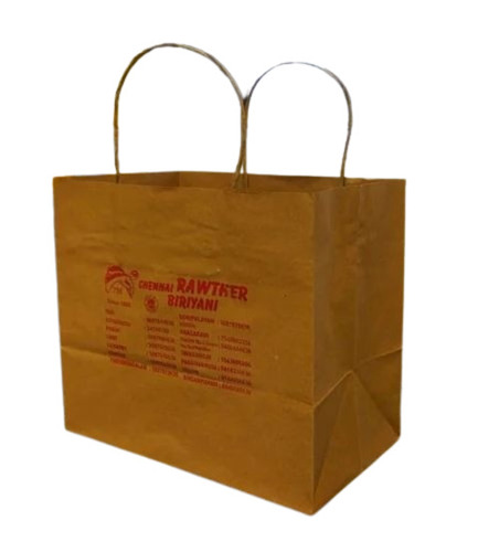 Handle Kraft Paper Carry Bag