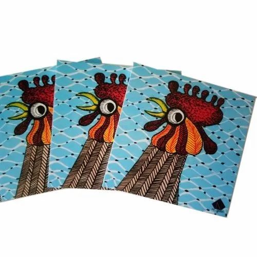 Handmade Tea Coaster Set - Six Piece, Coated Acrylic, Square Size 3.50x3.50, 4x4, 5x5 Inch | Includes One Stand, New Condition