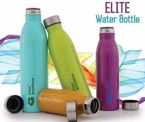 Long Lasting Steel Water Bottle - Metal, 500 Milliliter Capacity, Multicolor, Round Shape - Screw Cap Sealing, Ideal for Beverages