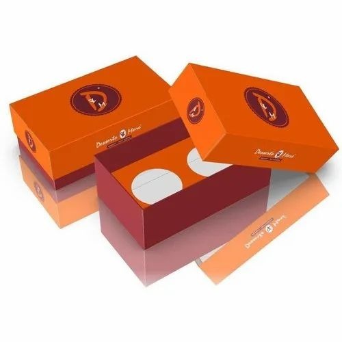 Orange Sweet Packaging Box - Cardboard, 12x20x20 mm, Multicolor | Glossy Lamination Finish, Rectangular Shape, Suitable for Food Use
