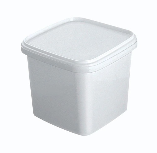 Plastic Shrikhand Container - Plastic, 2 kg Capacity, White Color | Eco-Friendly, Food Grade, Reusable, Suitable for Food Storage, Various Shapes Available