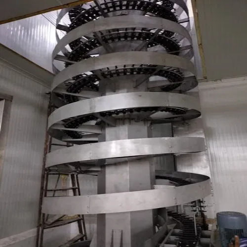 Spiral Conveyor Machine - Product Type: Roller Material	Steel Roller Diameter	50 Mm Usage/Application	Industries Belt Width	Upto 200 Mm Conveying Speed	60 M/Min Height	5 Mtrs Automation Grade	Semi-Automatic Phase	Three Phase Voltage	380 V Frequency Range	40-50Hz Driven Type	Gravity Country Of Origin	Made In India