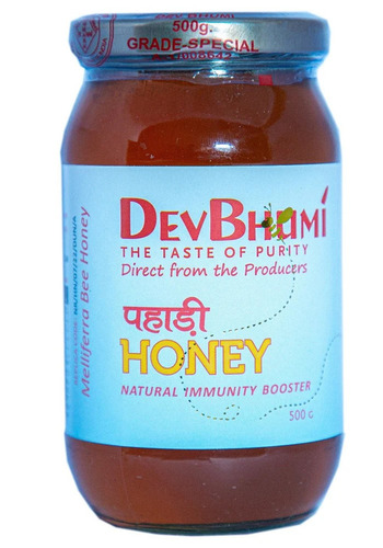 100% Pure And Natural Devbhumi Pahadi Honey - Organic, A Grade, Natural Flavor, Jar Pack | Ideal for Personal Use