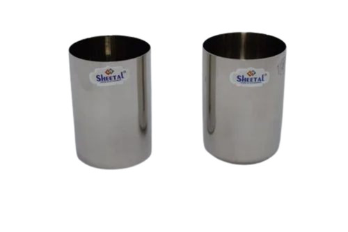 150 Ml Steel Round Glasses - Stainless Steel, 150ml Capacity, Silver Color | Polished Finish, Suitable for Home Use