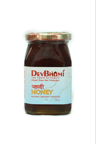 250gm Devbhumi Organic Honey - Natural A Grade Pure Honey in Jar | Organic, Healthy, Ideal for Personal Use