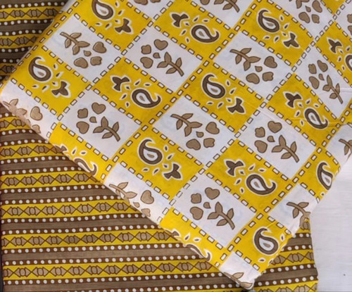 52 Inch Printed Cotton Fabric - 100% Cotton, Multi-Color | Washable, Shrink-Resistant, Suitable for Textile Industry