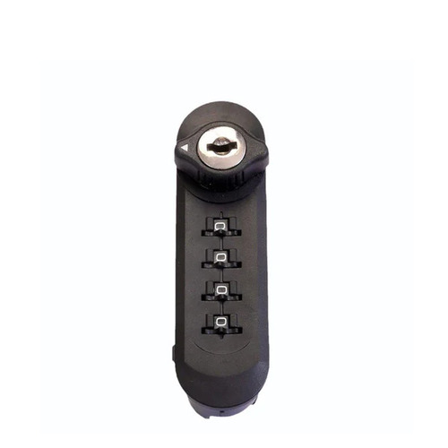 Combination Lock - Mild Steel, 985 Grams, Polished Black Finish | Ideal for Main Door, Round Shape