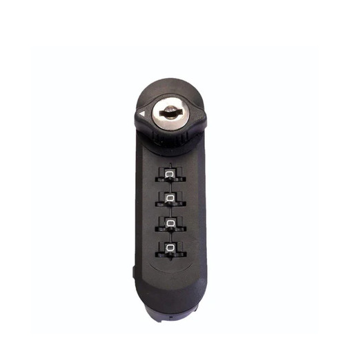 Combination Lock - Mild Steel, Black Polished Finish | Ideal for Main Door, 988 Grams, Round/Oval Shape