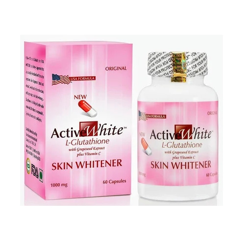 Active White L-Glutathione Skin Whitener Capsule 1000mg