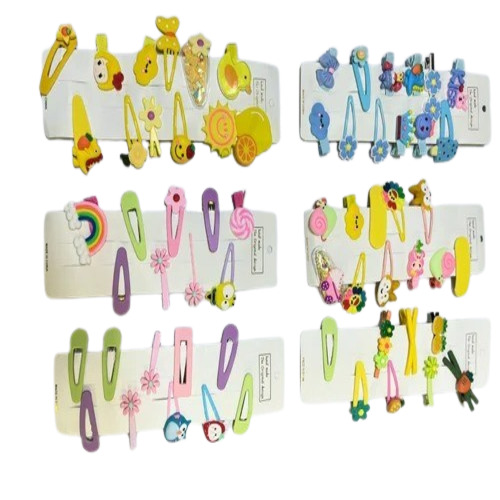 Fancy Multicolor Hair Pins - Plastic, Free Size | Ideal Accessory for Women and Girls, Personal Use