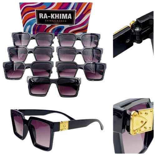 Daily Wear Sunglasses - Polycarbonate Frame, Black Lenses | Unisex Fashion Accessory for Regular Use